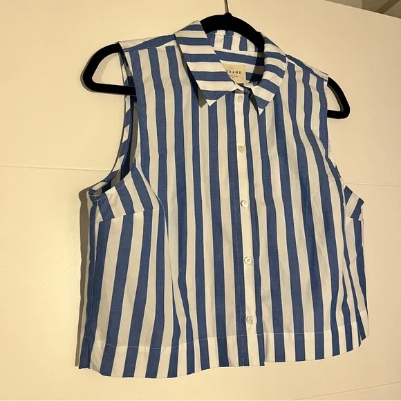 NEW Sezane Harmonie Striped Cotton Top - Picture 5 of 6